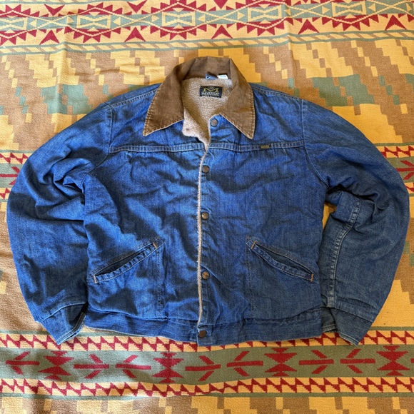 Ma+ Other - Vintage Maverick Blue Bell 60s Sherpa Lined Denim Jacket Size 36